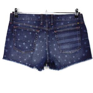 Lucky Brand‎ Riley Short Cut Off Jean Shorts Stars Size 8 29 Stretch